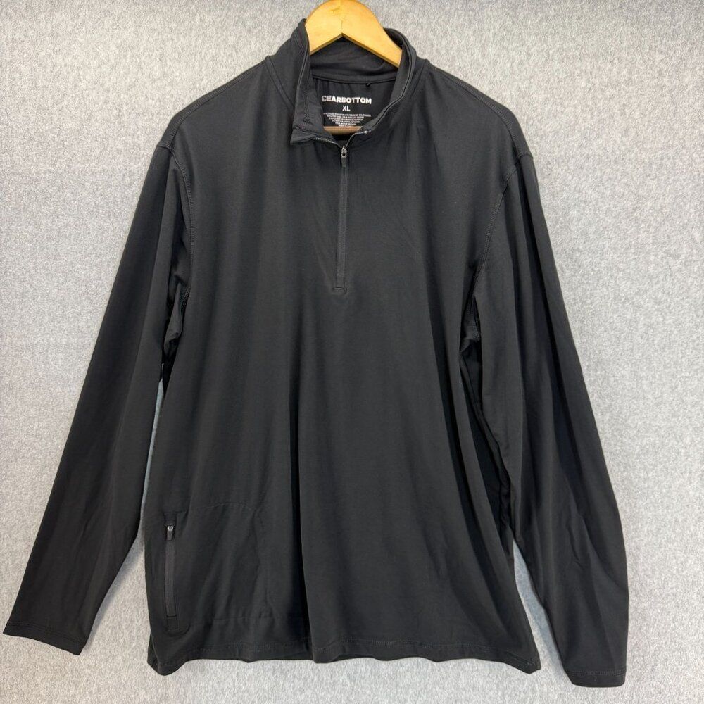 Men's‎ Bearbottom Size XL Black Quarter- Zip Pullover Base Layer Shirt Casual